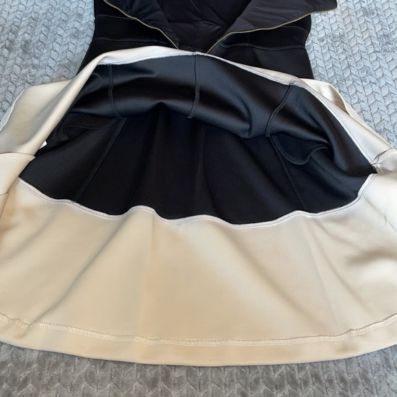 NWT Dress Barn Midi Dress. Black and Cream.  Sleeveless. Back Zipper. Lined.  12 - Picture 13 of 15